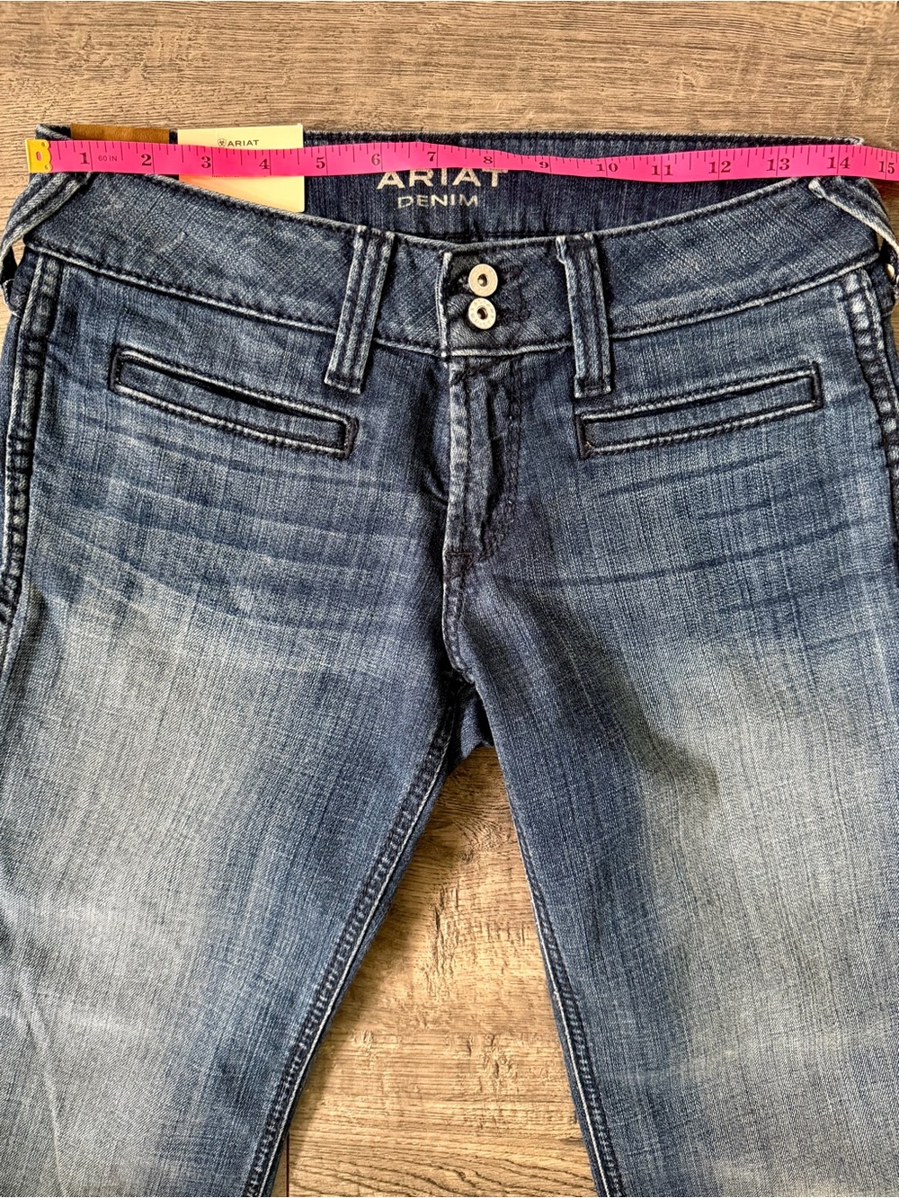 Ariat Bluebell Trouser Jeans 27 Dark Wash Western Rodeo Bootcut - Picture 8 of 12
